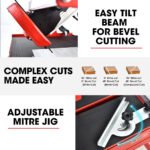 BAUMR-AG 800W Electric Tile Saw Cutter with 200mm (8") Blade, 620mm Cutting Length - Image 5