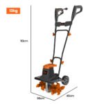 PLANTCRAFT Electric Rotary Hoe Garden Tiller Soil Cultivator, Adjustable Depth, 6 Tines - Image 2