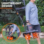 PLANTCRAFT Electric Rotary Hoe Garden Tiller Soil Cultivator, Adjustable Depth, 6 Tines - Image 4