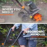 PLANTCRAFT Electric Rotary Hoe Garden Tiller Soil Cultivator, Adjustable Depth, 6 Tines - Image 6