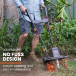 PLANTCRAFT Electric Rotary Hoe Garden Tiller Soil Cultivator, Adjustable Depth, 6 Tines - Image 8