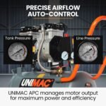 UNIMAC 25L 1.5HP Silent Oil-Free Electric Air Compressor, Portable - Image 4