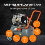 UNIMAC 25L 1.5HP Silent Oil-Free Electric Air Compressor, Portable - Image 6
