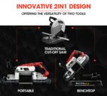 BAUMR-AG Portable Band Saw Cold Cut Metal Cut Off Bandsaw Steel Hand Drop Slicer Cutter Chop - Image 3