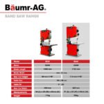 Baumr-AG 500W Wood Bandsaw, Benchtop, 115mm Cutting Depth (BS40) - Image 2