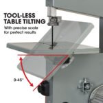 Baumr-AG 500W 115mm Wood Bandsaw Portable Benchtop Band Saw Cutting Machine with Stand - Image 6