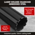 Baumr-AG Diamond Core Drill Bit 127mm Concrete Wet Dry Tile Stone Brick Marble 1-1/4 UNC - Image 2