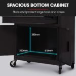 BULLET Pro 8 Drawer Tool Box Chest Cabinet Storage, with 2-Door Toolbox Garage Organiser Set, Black - Image 8