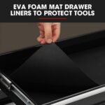 BULLET Pro 8 Drawer Tool Box Chest Cabinet Storage, with 2-Door Toolbox Garage Organiser Set, Black - Image 11