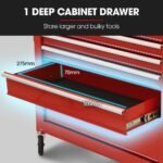 Bullet Pro 16 Drawer Tool Box Cabinet Chest Storage, Toolbox Garage Organiser Set, Red - Image 10