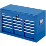 BULLET 9 Drawer Tool Box Chest, Organiser Mechanic Garage Storage Toolbox Set - Blue