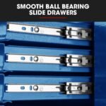 BULLET 9 Drawer Tool Box Chest, Organiser Mechanic Garage Storage Toolbox Set - Blue - Image 4