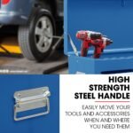 BULLET 9 Drawer Tool Box Chest, Organiser Mechanic Garage Storage Toolbox Set - Blue - Image 5