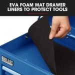 BULLET 9 Drawer Tool Box Chest, Organiser Mechanic Garage Storage Toolbox Set - Blue - Image 6