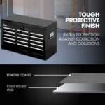 Bullet Pro 9 Drawer Tool Box Chest, Organiser Mechanic Garage Storage Toolbox Set - Black - Image 2