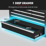 Bullet Pro 9 Drawer Tool Box Chest, Organiser Mechanic Garage Storage Toolbox Set - Black - Image 6