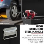 Bullet Pro 9 Drawer Tool Box Chest, Organiser Mechanic Garage Storage Toolbox Set - Black - Image 8