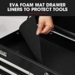 Bullet Pro 9 Drawer Tool Box Chest, Organiser Mechanic Garage Storage Toolbox Set - Black - Image 9