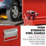 BULLET Pro 9 Drawer Tool Box Chest, Organiser Mechanic Garage Storage Toolbox Set - Red - Image 8