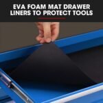 Bullet Pro 3 Drawer Tool Box Cabinet Trolley Storage, with 1-Door Toolbox Garage Organiser Set, Blue - Image 8