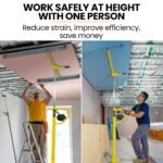 UNIMAC Drywall & Panel Lifter, 1200 x 3600 68kg Max Gyprock Sheet, Galvanised, No-mark Locking Castors - Image 5