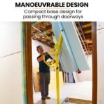 UNIMAC Drywall & Panel Lifter, 1200 x 3600 68kg Max Gyprock Sheet, Galvanised, No-mark Locking Castors - Image 7