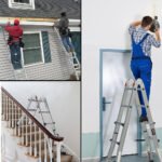 Bullet 2.9m Folding Aluminium Multipurpose Ladder, w/ Workshelf Platform, Spring Assisted Rapid Safety Lock Adjusters - Image 10