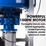 BAUMR-AG 120L Forced Action Pan Mixer, 1500W Electric Direct Drive Motor, Heavy-Duty Frame, for Mortar Screed Resin Cement, 10 Inch Solid Rubber Wheels - Image 2