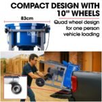 BAUMR-AG 120L Forced Action Pan Mixer, 1500W Electric Direct Drive Motor, Heavy-Duty Frame, for Mortar Screed Resin Cement, 10 Inch Solid Rubber Wheels - Image 6