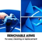 BAUMR-AG 120L Forced Action Pan Mixer, 1500W Electric Direct Drive Motor, Heavy-Duty Frame, for Mortar Screed Resin Cement, 10 Inch Solid Rubber Wheels - Image 8