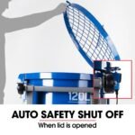 BAUMR-AG 120L Forced Action Pan Mixer, 1500W Electric Direct Drive Motor, Heavy-Duty Frame, for Mortar Screed Resin Cement, 10 Inch Solid Rubber Wheels - Image 9