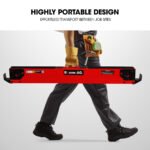 Baumr-AG 2 x Steel Saw Horse, 1000kg Capacity Folding Adjustable Sawhorses, 2x4 Support Arms - Image 4