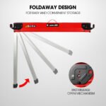 Baumr-AG 2 x Steel Saw Horse, 1000kg Capacity Folding Adjustable Sawhorses, 2x4 Support Arms - Image 9