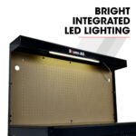 BAUMR-AG Steel Garage Workbench with LED Lights Pegboard Tool Storage Work Bench Workshop Table - Image 9