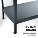 BAUMR-AG Steel Garage Workbench with LED Lights Pegboard Tool Storage Work Bench Workshop Table - Image 10