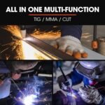 ROSSI Portable Inverter Welder Plasma Cutter, 3in1 Multi-function Cut/MMA/TIG Welding Machine, 15A Plug - Image 4