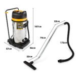 UNIMAC 100L 2400W Wet and Dry Vacuum Cleaner, Heavy-Duty Dual Copper Motors, Accessory Set, for Workshop Car Carpet - Image 2