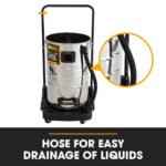 UNIMAC 100L 2400W Wet and Dry Vacuum Cleaner, Heavy-Duty Dual Copper Motors, Accessory Set, for Workshop Car Carpet - Image 4