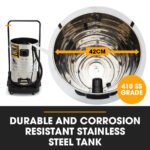 UNIMAC 100L 2400W Wet and Dry Vacuum Cleaner, Heavy-Duty Dual Copper Motors, Accessory Set, for Workshop Car Carpet - Image 7