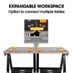 BAUMR-AG Portable Multifunction Workbench, 2-in-1 Worktable and Sawhorse, Height Adjustable, Expandable - Image 9