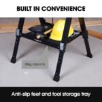 BAUMR-AG Portable Multifunction Workbench, 2-in-1 Worktable and Sawhorse, Height Adjustable, Expandable - Image 10