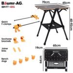 BAUMR-AG Portable Multifunction Workbench, 2-in-1 Worktable and Sawhorse, Height Adjustable, Expandable - Image 12