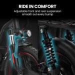 ALPHA Rover Electric Scooter with Seat, 500W 48V 25km/h 30km Range, 14-inch Tyres, Motorised Commuter eScooter for Adults, Black - Image 5