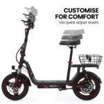ALPHA Rover Electric Scooter with Seat, 500W 48V 25km/h 30km Range, 14-inch Tyres, Motorised Commuter eScooter for Adults, Black - Image 7