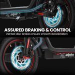 ALPHA Rover Electric Scooter with Seat, 500W 48V 25km/h 30km Range, 14-inch Tyres, Motorised Commuter eScooter for Adults, Black - Image 8