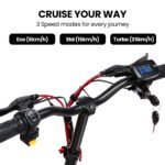 ALPHA Rover Electric Scooter with Seat, 500W 48V 25km/h 30km Range, 14-inch Tyres, Motorised Commuter eScooter for Adults, Black - Image 9