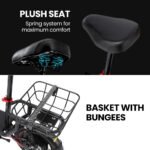 ALPHA Rover Electric Scooter with Seat, 500W 48V 25km/h 30km Range, 14-inch Tyres, Motorised Commuter eScooter for Adults, Black - Image 12