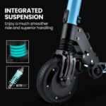 ALPHA Peak Electric Scooter 300W Power Up to 25km/h Adult Teens E-Scooter Easy Fold, Blue - Image 6