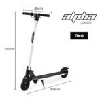 ALPHA Peak Electric Scooter 300W Power Up to 25km/h Adult Teens E-Scooter Easy Fold, White - Image 7