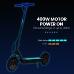 ALPHA Urban 10 Electric Scooter, 35km/h, Suspension, 35km Range, 10-Inch Wheels, Brushless Motor, Free APP, Motorised Commuter eScooter for Adults, Black - Image 8